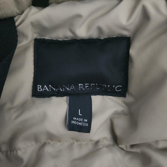 Banana Republic Snorkel Parka Puffer Jacket Mens Sz L Down Filled Hooded Waxed - Picture 9 of 12